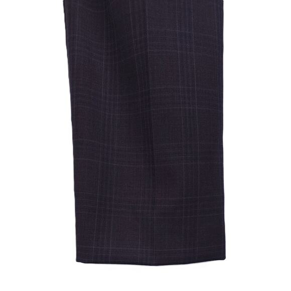 Calvin Klein Men's Slim-Fit Stretch Wool Suit Pant Navy Burgundy Plaid 33x32 NWT - Picture 5 of 6